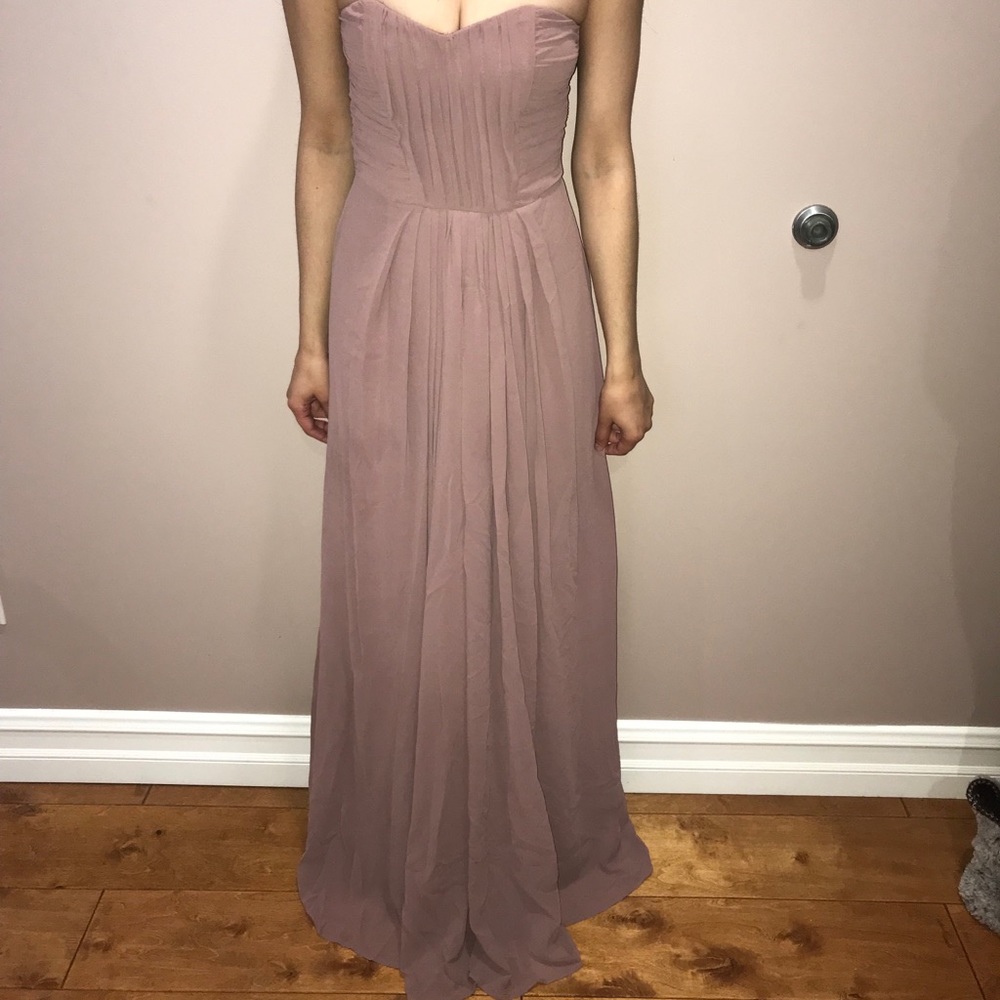 Flushed pink prom dress